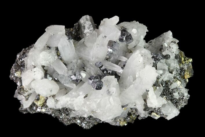 Quartz, Galena and Pyrite Crystal Cluster - Peru #149572